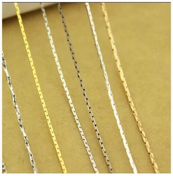 Wholesale Fashion Jewelry Brass Solid 0.8mm Plated Snake Jakotsu Tassels Chain For Women Delicacy Necklace For Party