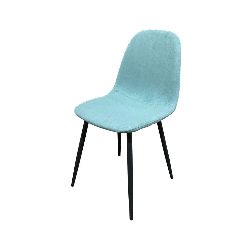 Hot Sale Modern Dark Kitchen Chair With Metal Leg Colorful Seat Velour Upholstered Chairs For Living Room Dining Room Chair