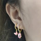 Sterling Earring ROXI Factory Fashion S925 Sterling Silver Color Petal Enamel Yin Yang Bagua Huggies Earring