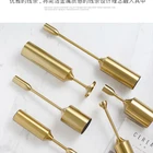 Table 6pcs 1 Set Plating Gold Candle Holder Decorative Table Centerpiece Modern Candle Stick For Decoration