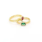 Sterling Rings Silver 925 Ring Wholesale Fashion 925 Sterling Silver Gold Wedding Gemstone Jewelry Rings