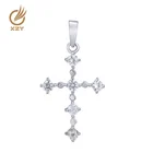925 Silver Cross Silvercross XZY Custom New Design With CZ Pure 925 Sterling Silver Cross Jesus Cross Pendant For Gift
