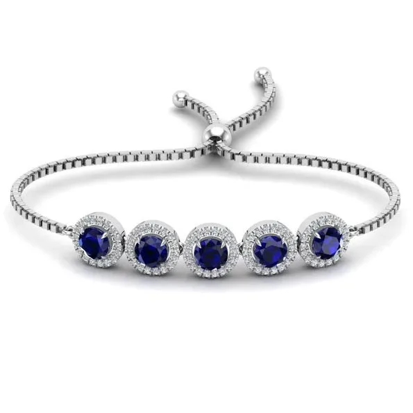 blue stone tennis bracelet