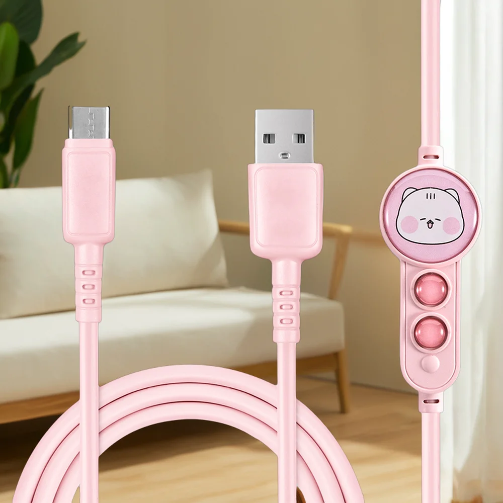 ICARER FAMILY 2-in-1 High Speed Retractable Data Cable Traffic Lights iPhone Charging Cable with Type C for iPhone