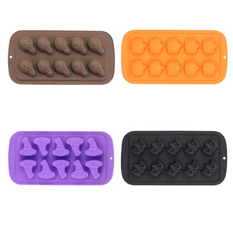 Hot Selling Silicone Molds Pumpkin Mold For Baking Pan Halloween Pastry Confectionery Chocolate Mold Bakeware Ice Cube Maker