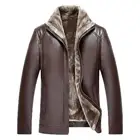 Jacket Down And Thickened Leather Jacket In Autumn And Winter Men's Youth Suit Collar Leather Jacket Coat