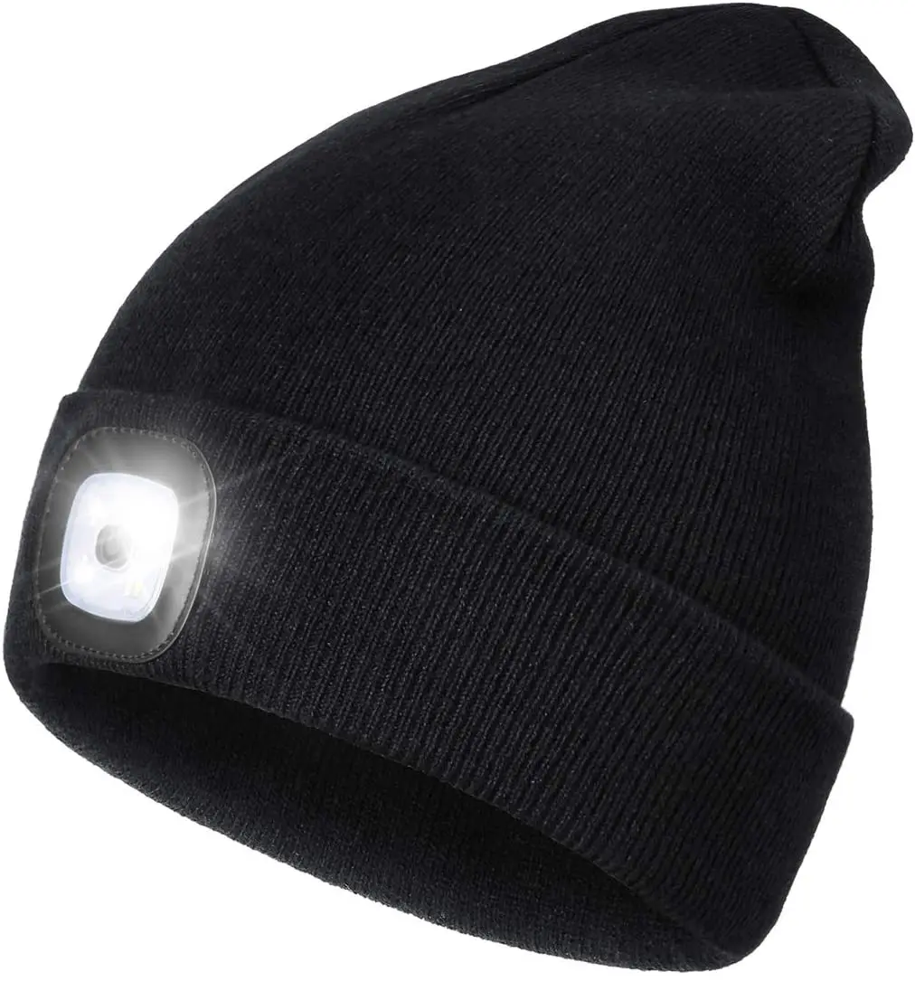 beanie hat with torch