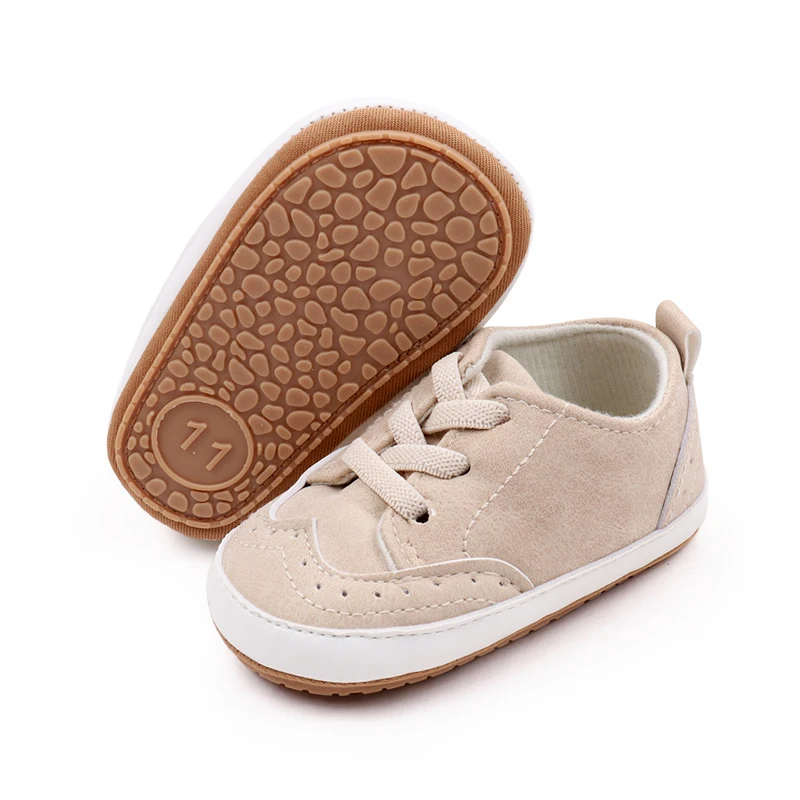 Ifants Elastic Solid Color Casual TPR Soft Rubber Soled Non-slip Baby Walking Toddler Shoes factory