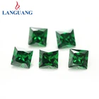 Emerald Languang Imported Emerald Square Cubic Zirconia In Bulk With Bridal Gemstones Of Various Sizes