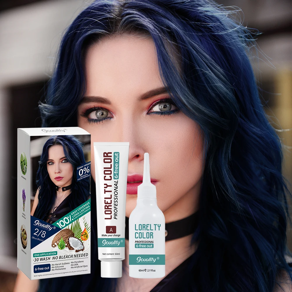 Gouallty Private Label Beautiful Color 10 Shades Hair Color Cream Ammonia  Free Keratin Permanent Hair Dye Kit Colour - Buy Ammonia Free Hair Dye,Blue  Color Cream,10 Shades Hair Dye Product on 