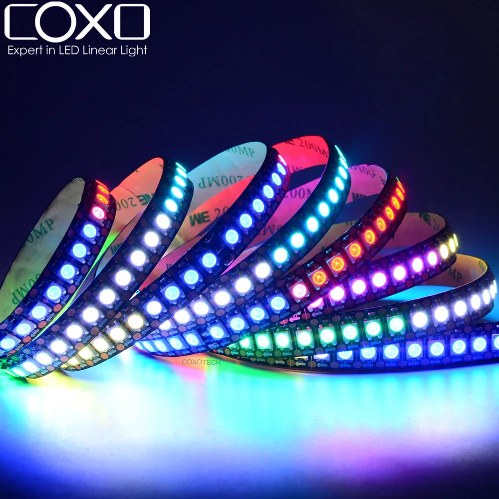 Coxo Ws2812b Led Strip Ce Rohs Dream Color 5v Addressable Led Strip Ws2812b  - Buy Ws2812b Led Strip,Addressable Led Strip,Ws2812b Product on Alibaba.com