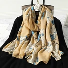 Shawl 2021 Spring England Style Luxury Long Shawl Cotton Linen Brand Letter Print Fashion Women Printed Scarf Hijab