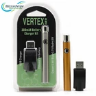 Battery Button Led Light Rechargeable Vertex Variable Voltage 510 Cbd Vape Battery 350mAh With Button LED Light