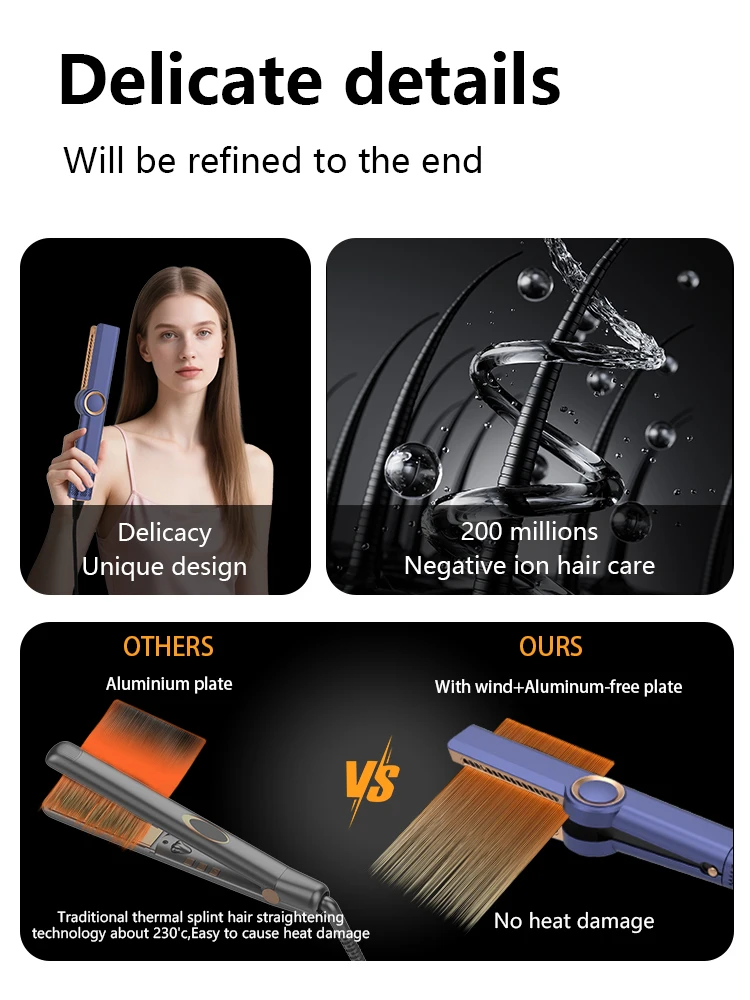 Trending Products New Arrivals New Luxury Hair Care and Styling Appliances Flat Iron Air Dryer Hair Straightener for Hair factory