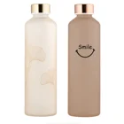 Hot Selling 2019 Amazon Glass Bottle Stainless Steel Lid Time Marker For Healthy Life