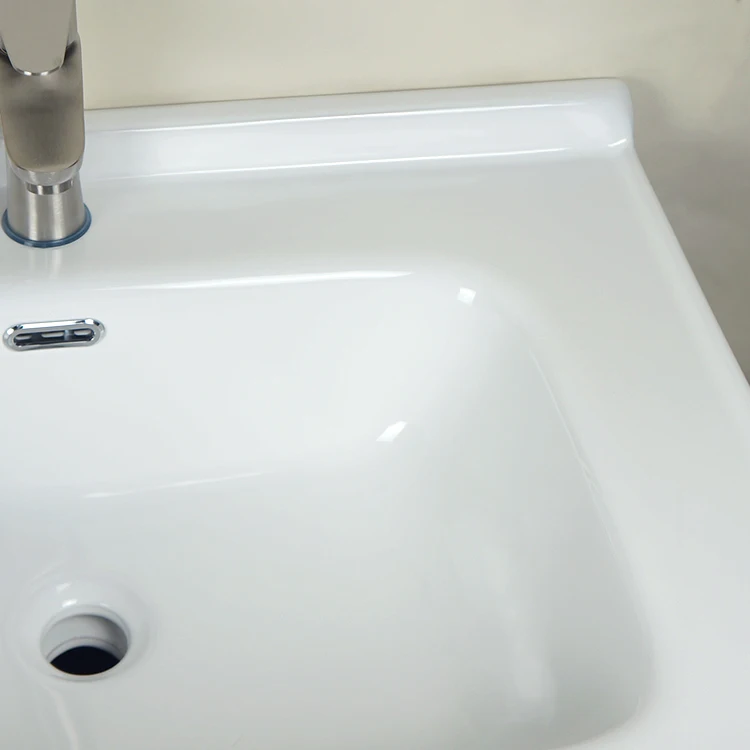 Tarpul European Sanitary Wares Bath Vanity Sink Basin Blue Modern Wall Mounted Bathroom Double Mirror Cabinet Set supplier