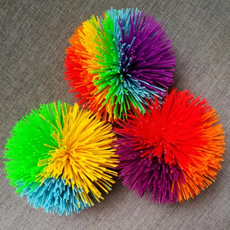 Monkey Stringy Balls Sensory Fidget Stringy Toys Soft Rainbow Bouncy Stress Toy For Kids Birthday Gift Monkey Stringy Balls