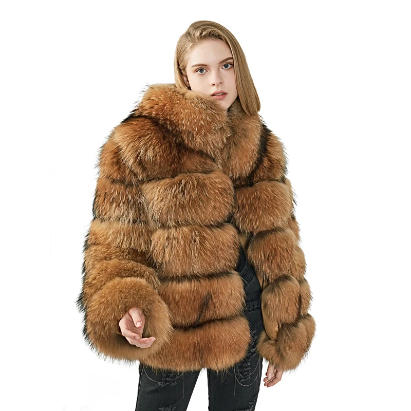 Racoon Fur Coat Jacket 