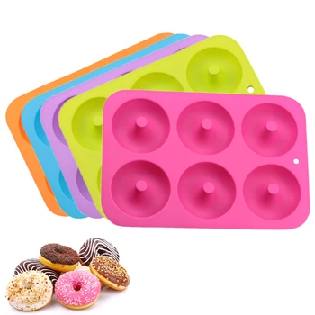 Silicone Donut Mold Baking Pan Non-Stick Baking Pastry Chocolate Cake Dessert DIY Decoration Muffins Silicone Cake Molds 3D