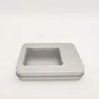 Tin Box Pvc Business Playing Game Card Metal Tin Box Storage Tin Can With See Through PVC Window