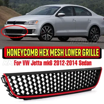 mk6 Car Honeycomb Hex Mesh Front Bumper Lower Grills Racing Grills For VOLKSWAGEN For VW Jetta mk6 2012-2014 Sedan Front Grille