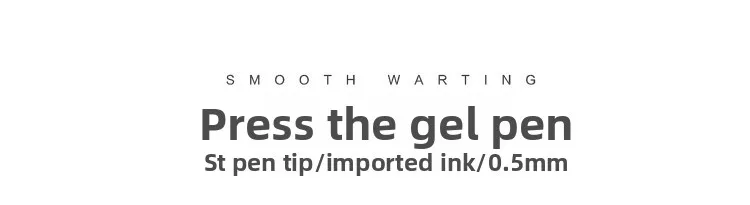 Custom Printed Logo Business Signature Pen Black Water Pen 0.5mm Plastic Pen for Advertising Personalized Lettering Press Gel