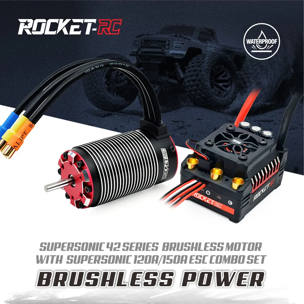 Rocket Rc Supersonic 4274 Brushless Dc Motor With 120a Esc Combo For 1