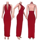 Summer Dresses For Ladies Women #39 S Sexy Backless Solid Color Pit-strip Patchwork Dress