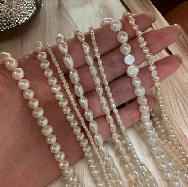 2024 Fashion jewelry accessories Natural Freshwater Pearl Necklace Simple Irregular Freshwater Pearl Collar Chain