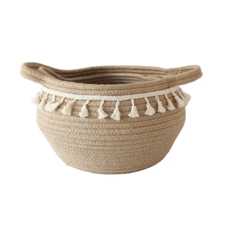 Cotton Rope Planter Baskets for Indoor Plants Modern Woven Baskets for Storage Rustic Home Decor