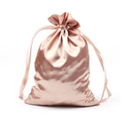 Bag Silk Luxury Custom Logo Christmas Gift Bag Small Silk Satin Pouch Bag Colorful Silk Drawstring Bag Packaging