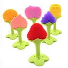 Fruit Teether Factory Custom Shape Eco Friendly Silicone Infant Baby Teething Toy Food Fruit Teether