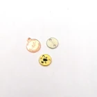 Charms Custom Engraved Logo Pendant Zinc Alloy Gold Plating Brand Logo Metal Charms Pendant For Jewelry