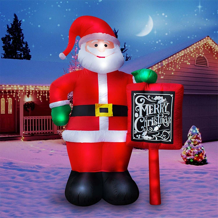 funny giant santa christmas led light santa claus