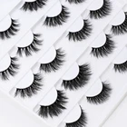 Eayelash 3D Mink Lashes Strip Lashes Hot Selling 25mm Natural 3D Layered Look Private Label Best Factory Eayelash Vendor
