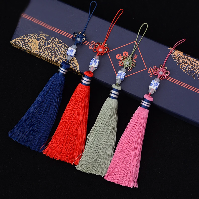 Chinese New Year Lucky Knot Feng Shui Tassel Bag Charm Car Hanging Decor CB 
