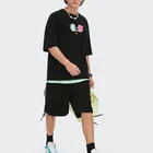 Clothing Fashion Summer Clothing 100% Cotton Man's Drop Shoulder Loose Fit Custom Printing Crew Neck Black T Shirt