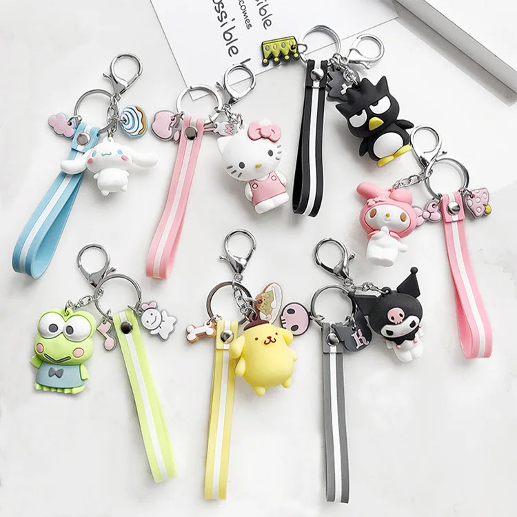 Pink Hello Kitty Sakura Keychain Keyring Bag Key Pendant Charm Cute Girl  Gift