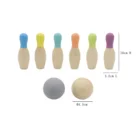 Toy Hot Sale Factory Direct Wooden Kids Bowling Set Skittles Toy Ages 1 2 3 4 5