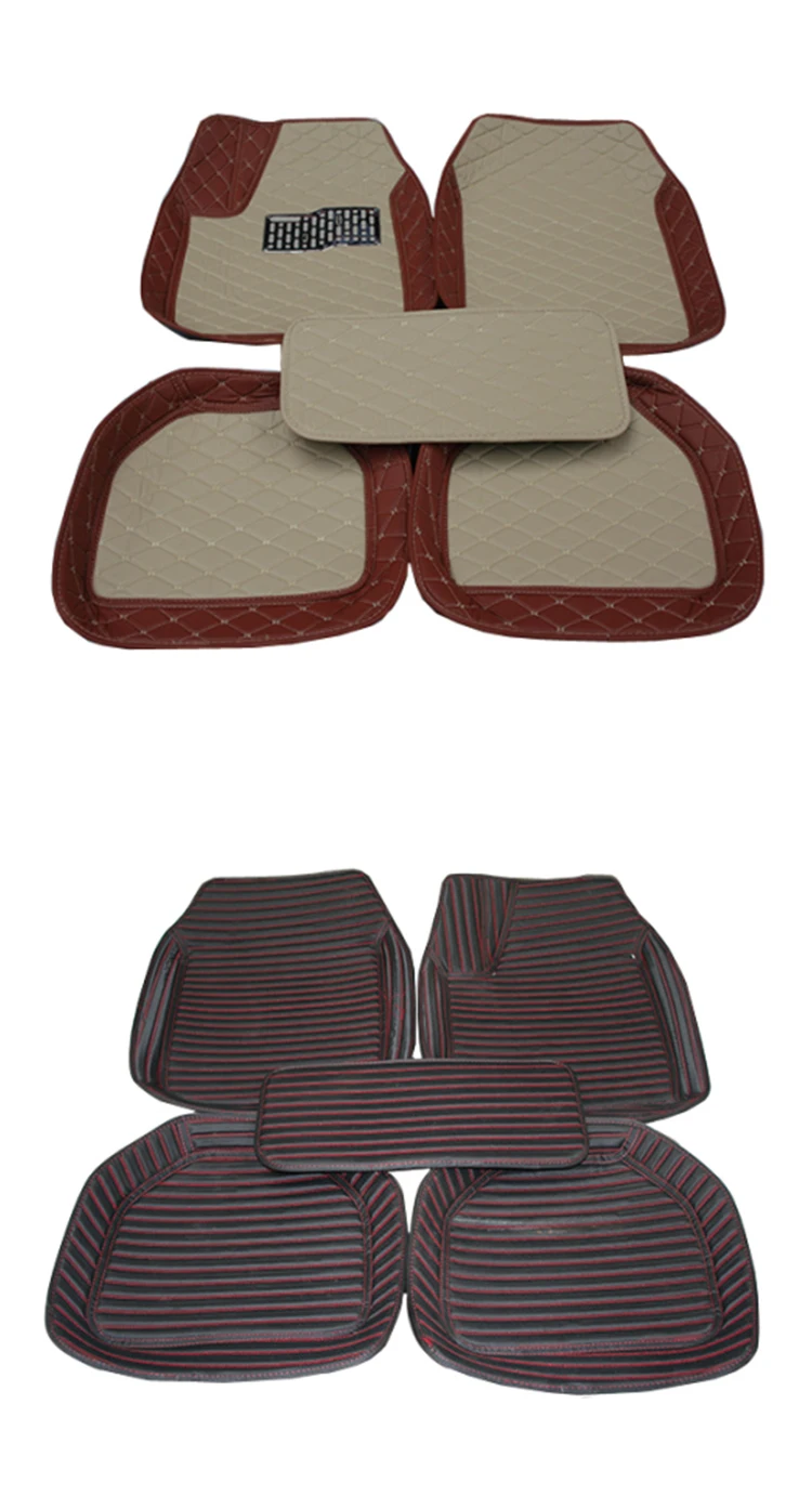 3D Universal Factory direct sale car mat hand sew leather car floor mat