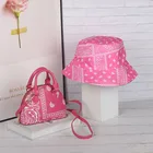 Designer Custom Bucket Hats Women Hand Bag Set Bandana Purses Handbags Women Purse And Hat Sets