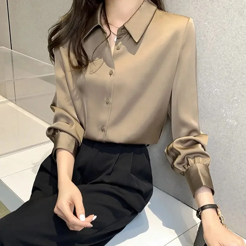 blusas mujer de moda 2024 summer office Lady Top female shirts Women's White Shirt Blouses Tops Long sleeve Chic Woman Blouse