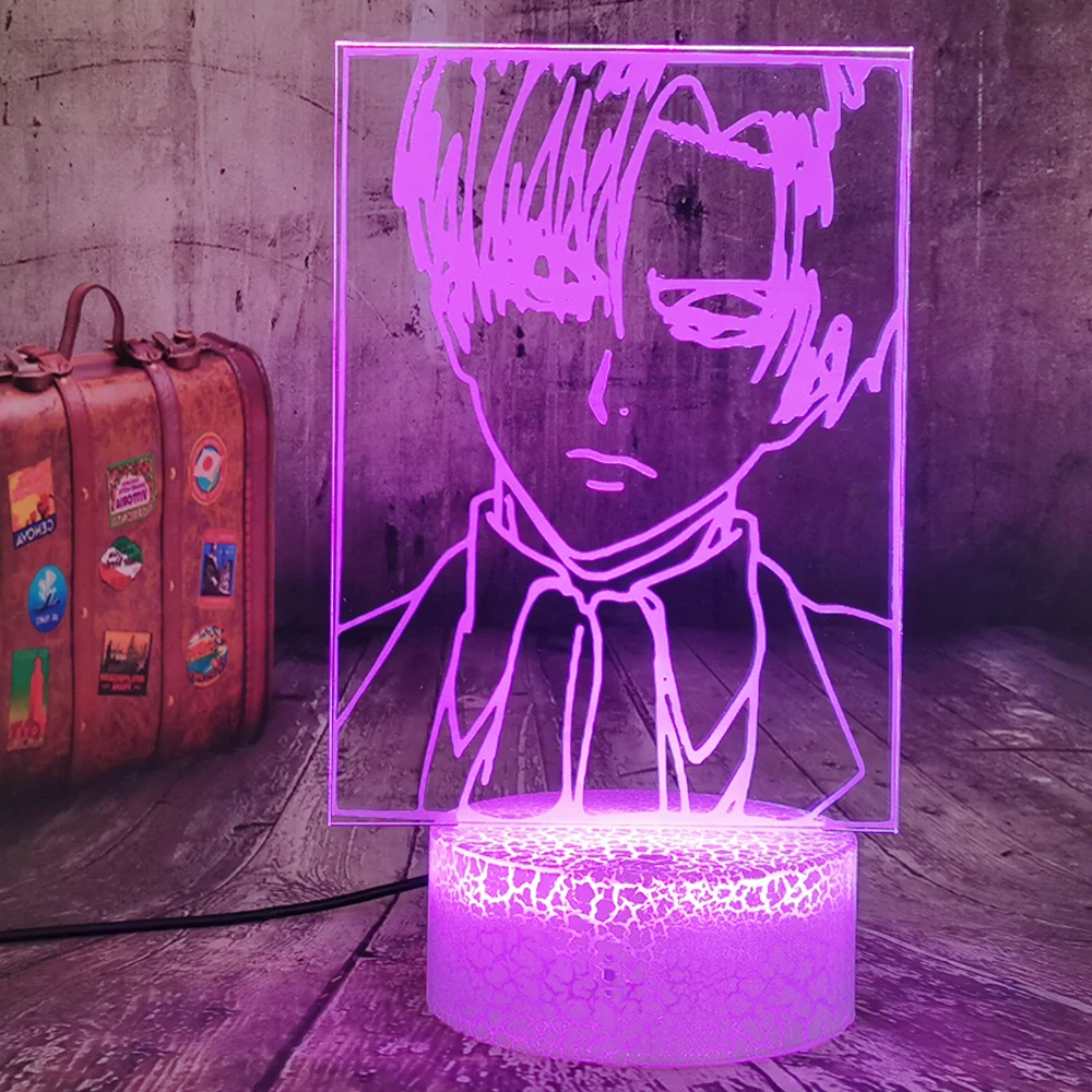 Movie Anime Figures Manga Souvenir Boy Decor Gift Attack On Titan Usb Smart  Touch 7 Color Remote Crack Base 3d Led Night Light - Buy Switch Touch  Remote Base 7 Color Changing