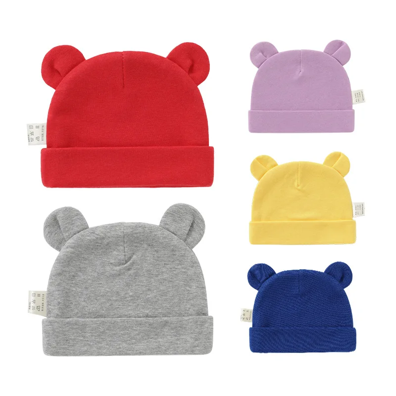 manufacturer 0 to 12 months baby hat wholesale cotton fedora baby bear ear hats  newborn lovely baby hat