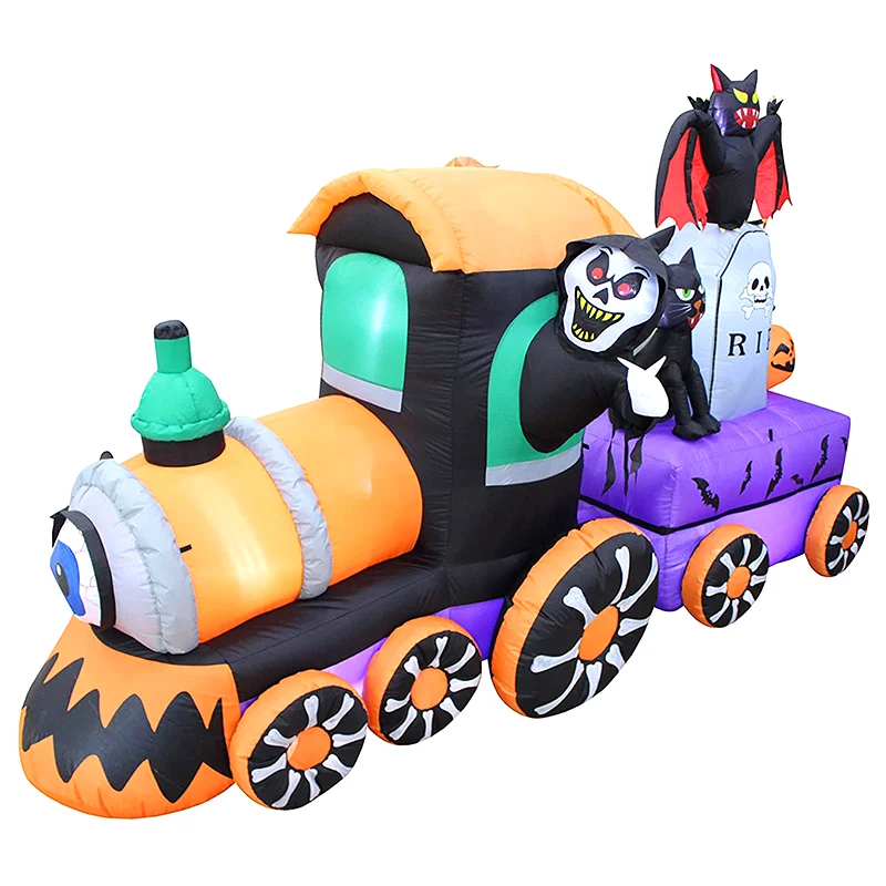 वातावरण की हॉरर बल्ले काले बिल्ली कद्दू त्योहार भूत ट्रेन शैतान हेलोवीन  Inflatable सजावट - Buy टिन ट्रेन सजावट,Inflatable सजावट के लिए एलईडी,छुट्टी  ...
