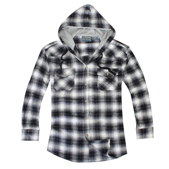 thick flannel jacket with hood