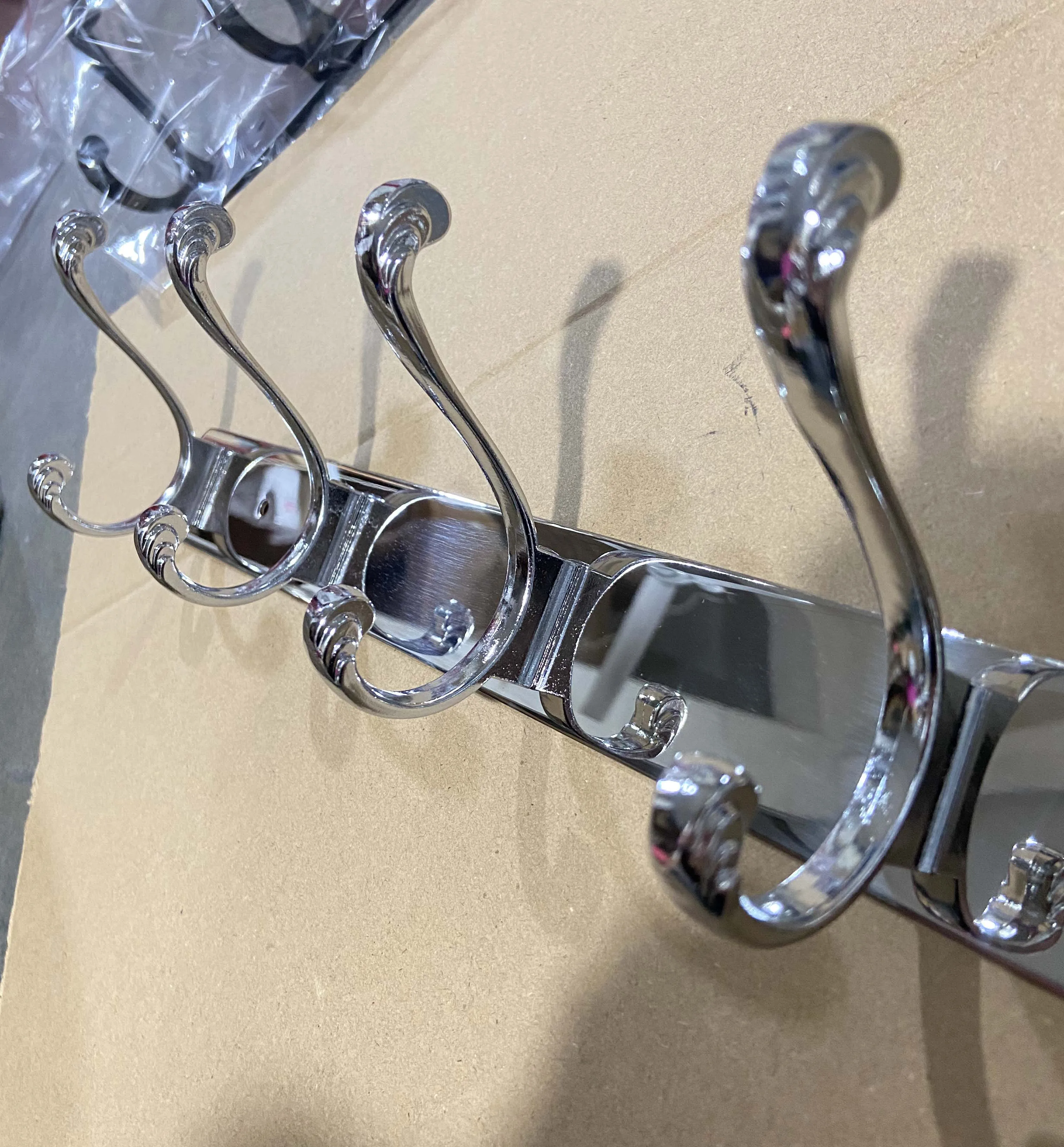 不锈钢铝合金墙钩老虎衣帽钩5钩