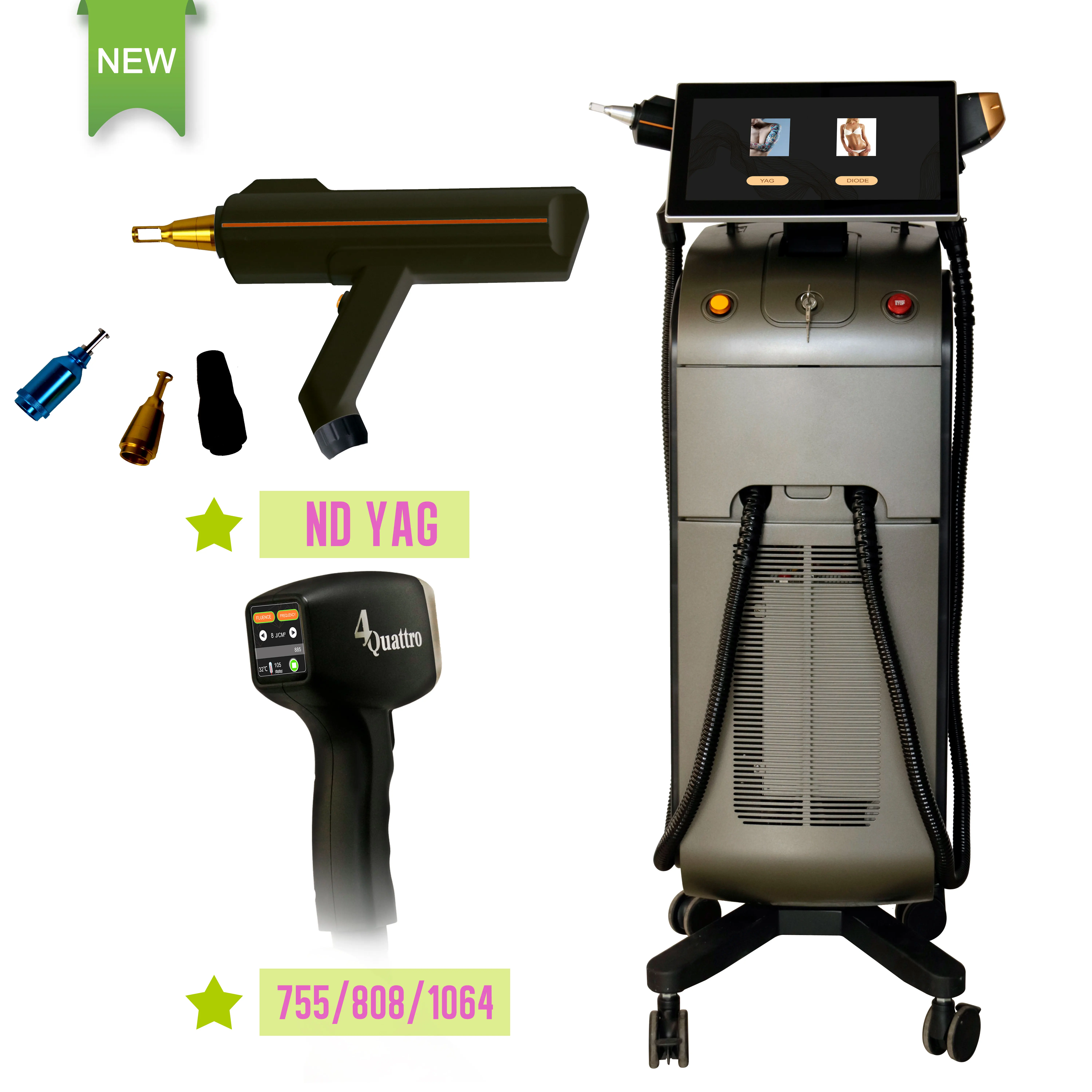 2022 New 3d 755 808 1064 Km Titanium Diode Laser Hair Removal Laser And Nd  Yag Laser Tattoo Removal - Buy 2022 New 3d 755 808 1064 Km Titanium Diode  Laser Hair