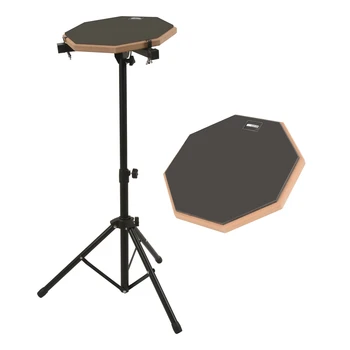 12 Inch Rubber Wooden Dumb Drum stand with pad for beginner Practice Training colorful options Drum kit drum pad with stand