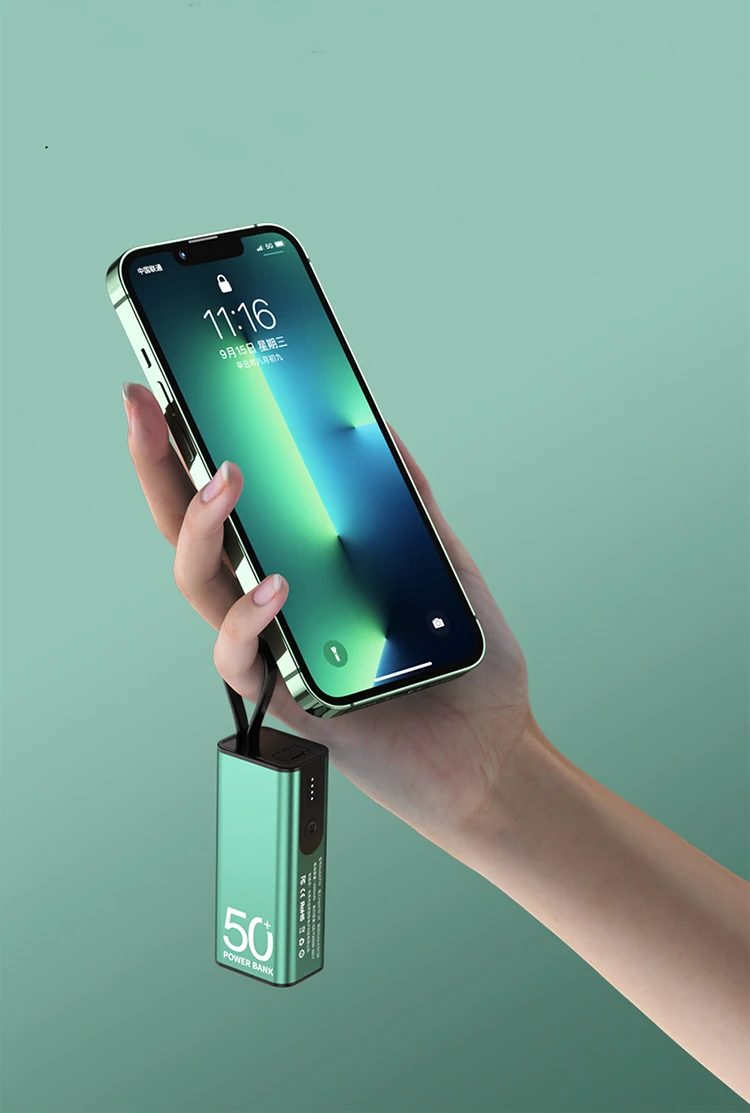 Bank Kuasa Mengecas Pantas OEM Bank Kuasa Mudah Alih Mudah Alih 5000mAh Bank Kuasa Kecemasan